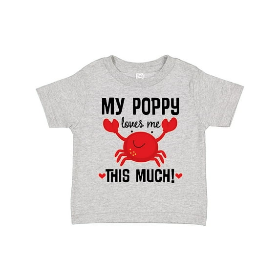 Inktastic My Poppy Loves Me Grandchild Boys or Girls Toddler T-Shirt
