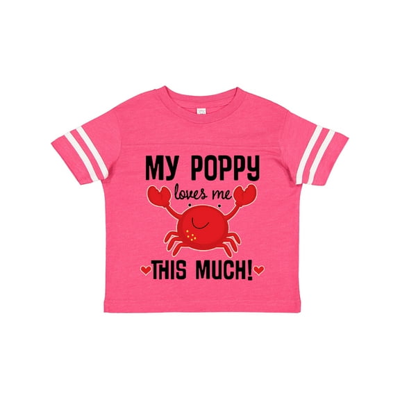 Inktastic My Poppy Loves Me Grandchild Boys or Girls Toddler T-Shirt