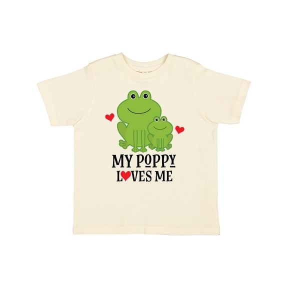 Inktastic My Poppy Loves Me Grandson Frog Gift Boys Toddler T-Shirt