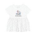 thumbnail image 1 of Inktastic My Poppy Loves Me to the Moon and Back Elephants in Clouds Girls Baby Dress, 1 of 5