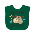 thumbnail image 1 of Inktastic My Poppy Loves Me with Sloth and Hearts Boys or Girls Baby Bib, 1 of 4