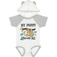 thumbnail image 1 of Inktastic My Poppy Loves Me with Sloth and Hearts Boys or Girls Baby Bodysuit, 1 of 5