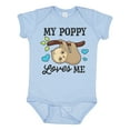 thumbnail image 1 of Inktastic My Poppy Loves Me with Sloth and Hearts Boys or Girls Baby Bodysuit, 1 of 5