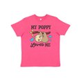 thumbnail image 1 of Inktastic My Poppy Loves Me with Sloth and Hearts Youth T-Shirt, 1 of 5