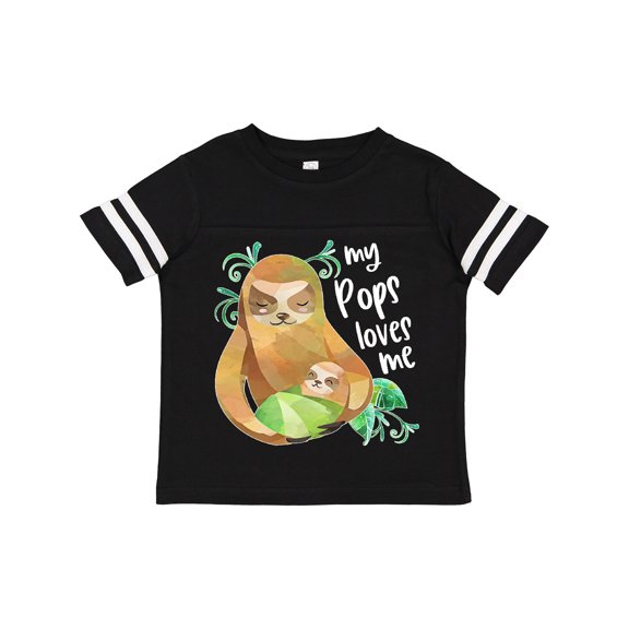 Inktastic My Pops Loves Me- Cute Sloth and Baby Boys or Girls Toddler T-Shirt