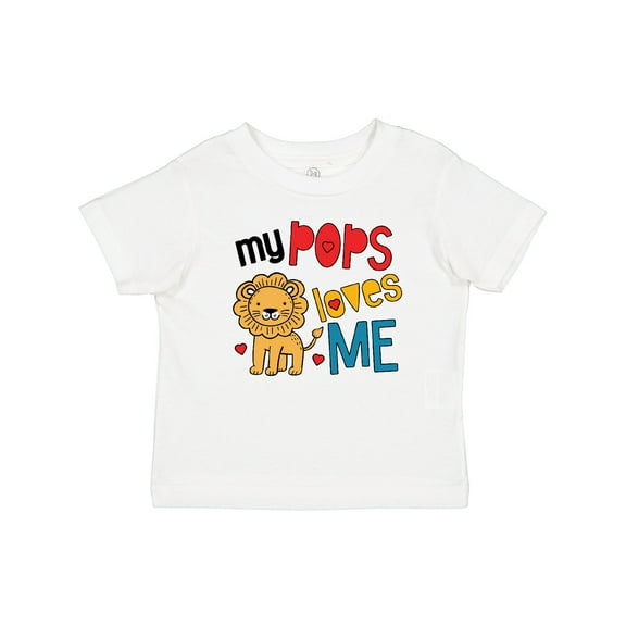 Inktastic My Pops Loves Me Grandson Lion Boys Baby T-Shirt