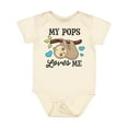 thumbnail image 1 of Inktastic My Pops Loves Me with Sloth and Hearts Boys or Girls Baby Bodysuit, 1 of 5