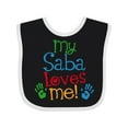 thumbnail image 1 of Inktastic My Saba Loves Me Boys or Girls Baby Bib, 1 of 4