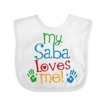 Inktastic My Saba Loves Me Boys or Girls Baby Bib