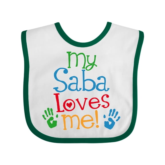 Inktastic My Saba Loves Me Boys or Girls Baby Bib