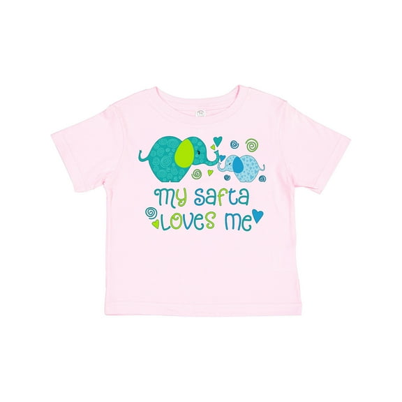 Inktastic My Safta Loves Me- Cute Elephants Boys or Girls Toddler T-Shirt