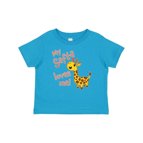 Inktastic My Safta Loves Me Cute Giraffe Boys or Girls Baby T-Shirt