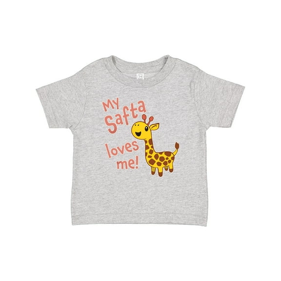 Inktastic My Safta Loves Me Cute Giraffe Boys or Girls Baby T-Shirt