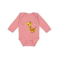thumbnail image 1 of Inktastic My Safta Loves Me Cute Giraffe Boys or Girls Long Sleeve Baby Bodysuit, 1 of 5