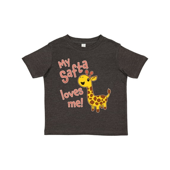 Inktastic My Safta Loves Me- Cute Giraffe Boys or Girls Toddler T-Shirt