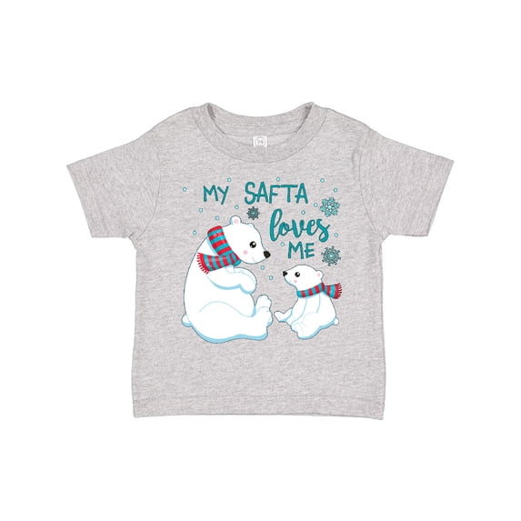 Inktastic My Safta Loves Me- Cute Polar Bears Boys or Girls Toddler T-Shirt