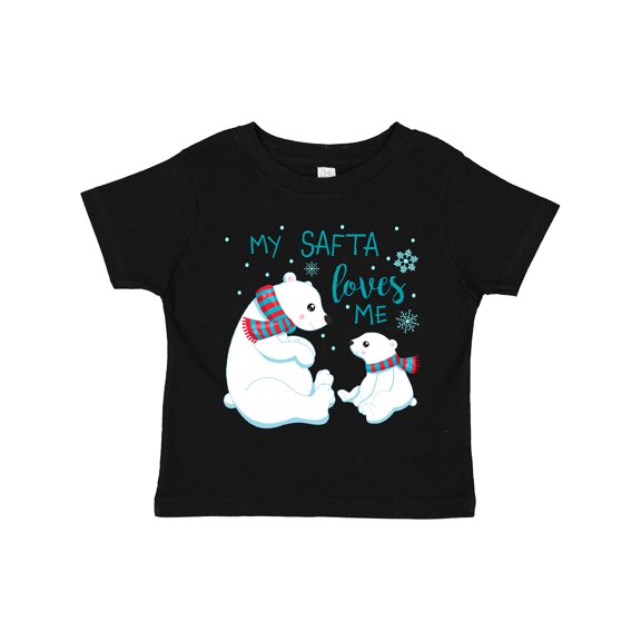 Inktastic My Safta Loves Me- Cute Polar Bears Boys or Girls Toddler T-Shirt