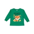 thumbnail image 1 of Inktastic My Safta Loves Me Little Fox Boys or Girls Long Sleeve Toddler T-Shirt, 1 of 5