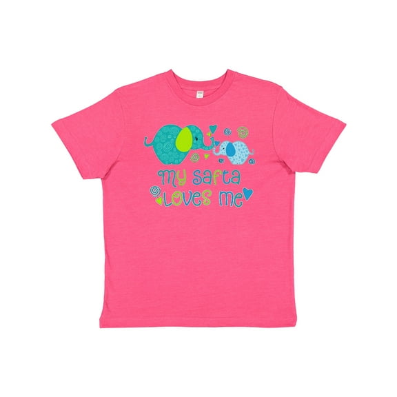 Inktastic My Safta Loves Me- cute elephants Youth T-Shirt