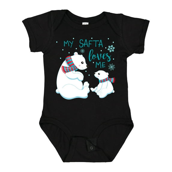 Inktastic My Safta Loves Me Cute Polar Bears Boys or Girls Baby Bodysuit