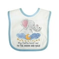 thumbnail image 1 of Inktastic My Safta Loves Me to the Moon and Back Elephant Family Boys or Girls Baby Bib, 1 of 4