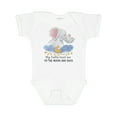 thumbnail image 1 of Inktastic My Safta Loves Me to the Moon and Back Elephant Family Boys or Girls Baby Bodysuit, 1 of 5