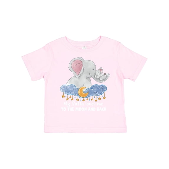 Inktastic My Safta Loves Me to the Moon and Back Elephant Family Boys or Girls Toddler T-Shirt