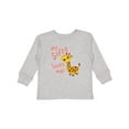 thumbnail image 1 of Inktastic My Safta Loves me- cute giraffe Boys or Girls Long Sleeve Toddler T-Shirt, 1 of 5