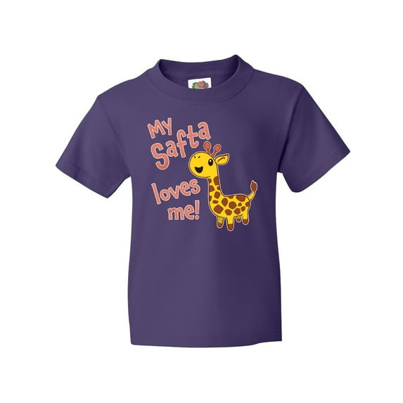 Inktastic My Safta Loves me- cute giraffe Youth T-Shirt