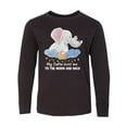 thumbnail image 1 of Inktastic My Safta Loves me to the Moon and Back Elephant Family Long Sleeve Youth T-Shirt, 1 of 5