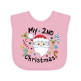 thumbnail image 1 of Inktastic My Second Christmas Santa with Candy Canes Boys or Girls Baby Bib, 1 of 4