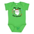 thumbnail image 1 of Inktastic My Second Christmas Santa with Candy Canes Boys or Girls Baby Bodysuit, 1 of 5