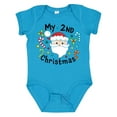 thumbnail image 1 of Inktastic My Second Christmas Santa with Candy Canes Boys or Girls Baby Bodysuit, 1 of 5