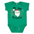thumbnail image 1 of Inktastic My Second Christmas Santa with Candy Canes Boys or Girls Baby Bodysuit, 1 of 5