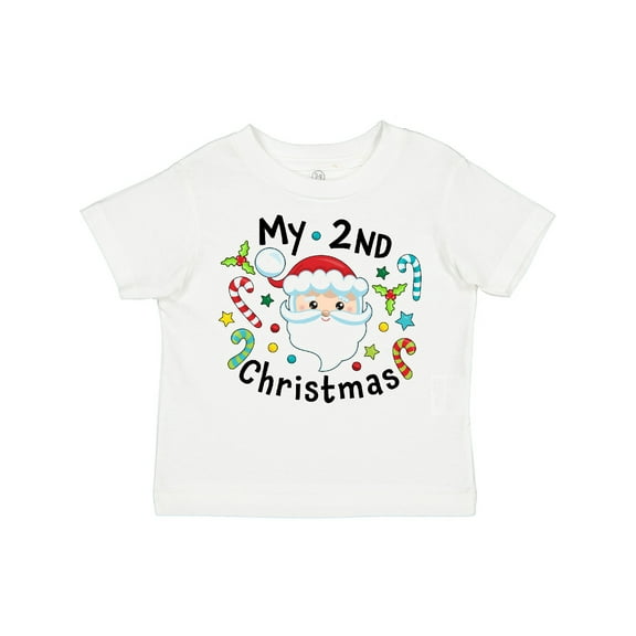 Inktastic My Second Christmas Santa with Candy Canes Boys or Girls Toddler T-Shirt