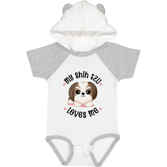 Inktastic My Shih Tzu Dog Loves Me Girls Baby Bodysuit