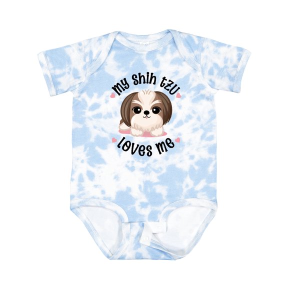 Inktastic My Shih Tzu Dog Loves Me Girls Baby Bodysuit