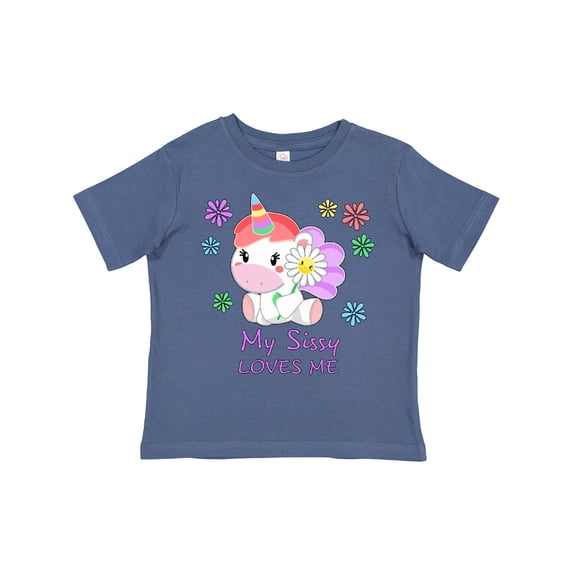 Inktastic My Sissy Loves Me- Cute Unicorn Boys or Girls Toddler T-Shirt
