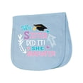 thumbnail image 1 of Inktastic My Sister Graduated with Cap and Arrows Baby Burp Cloth, 1 of 3