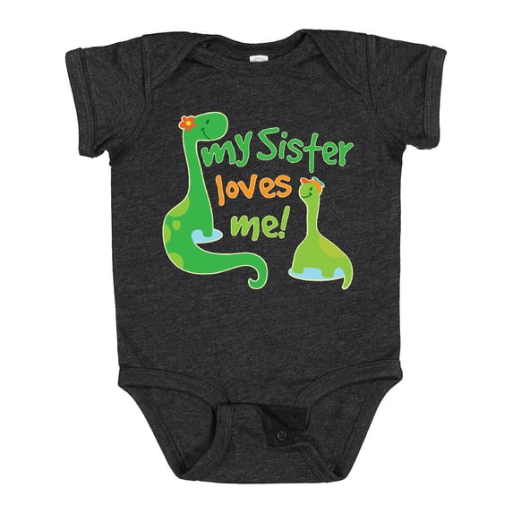 Inktastic My Sister Loves Me Baby Boy Boys Baby Bodysuit