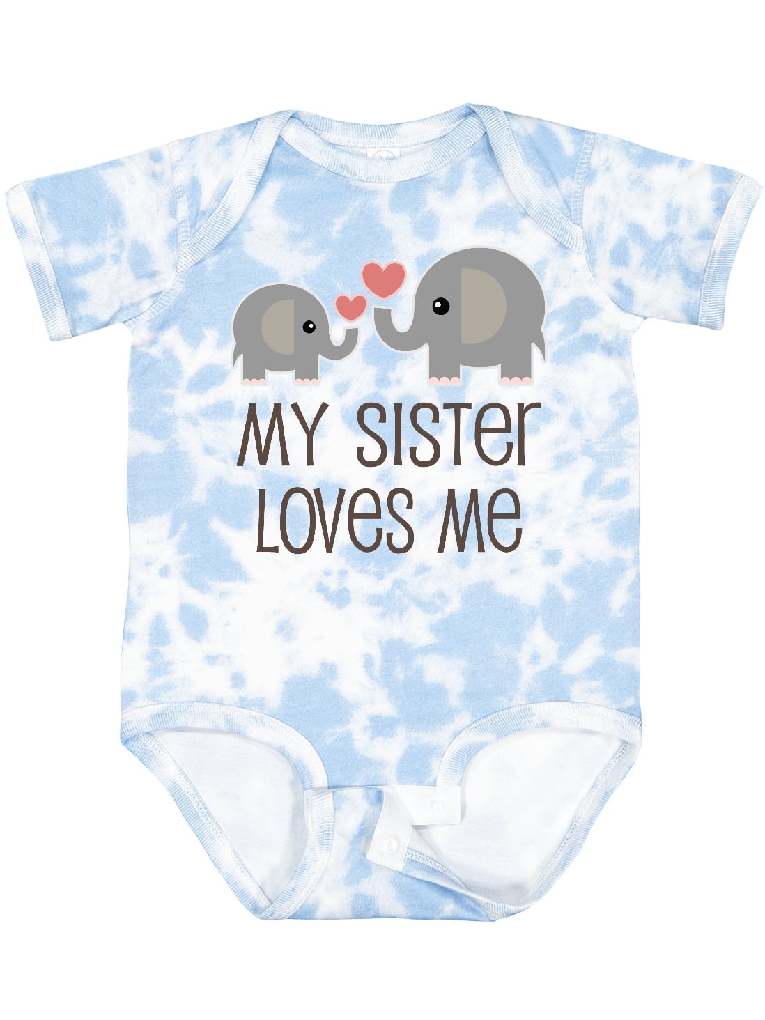 Inktastic My Sister Loves Me Boys or Girls Baby Bodysuit