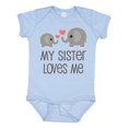 thumbnail image 1 of Inktastic My Sister Loves Me Boys or Girls Baby Bodysuit, 1 of 5