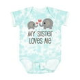 thumbnail image 1 of Inktastic My Sister Loves Me Boys or Girls Baby Bodysuit, 1 of 5