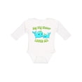 thumbnail image 1 of Inktastic My Sister Loves Me- Cute Narwhal Boys or Girls Long Sleeve Baby Bodysuit, 1 of 5