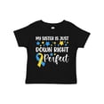 thumbnail image 1 of Inktastic My Sister is Just Down Right Perfect- Down Syndrome Awareness Ribbon Boys or Girls Toddler T-Shirt, 1 of 5