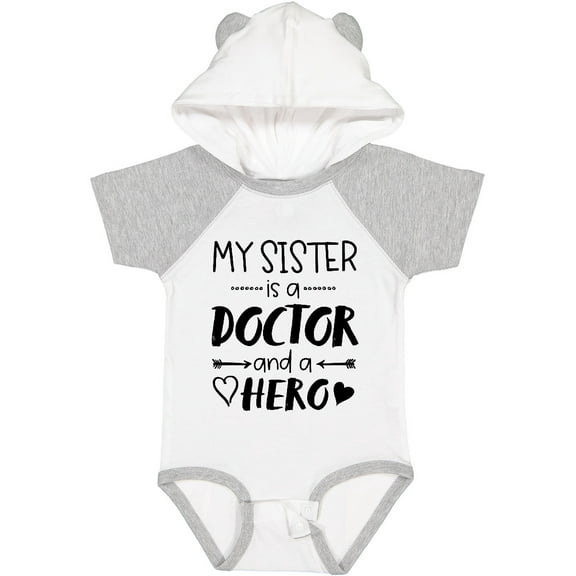 Inktastic My Sister is a Doctor and a Hero Boys or Girls Baby Bodysuit