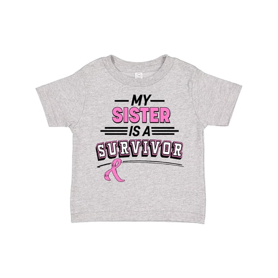Inktastic My Sister is a Survivor Breast Cancer Awareness Boys or Girls Toddler T-Shirt