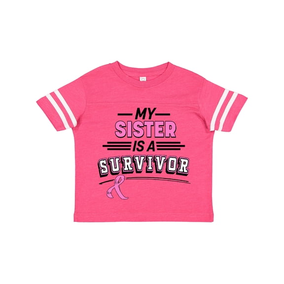 Inktastic My Sister is a Survivor Breast Cancer Awareness Boys or Girls Toddler T-Shirt