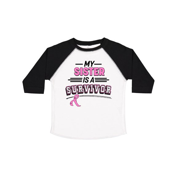 Inktastic My Sister is a Survivor Breast Cancer Awareness Boys or Girls Toddler T-Shirt