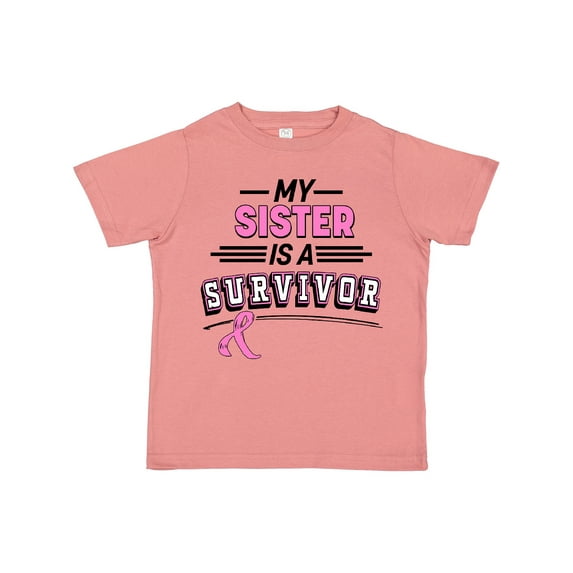 Inktastic My Sister is a Survivor Breast Cancer Awareness Boys or Girls Toddler T-Shirt